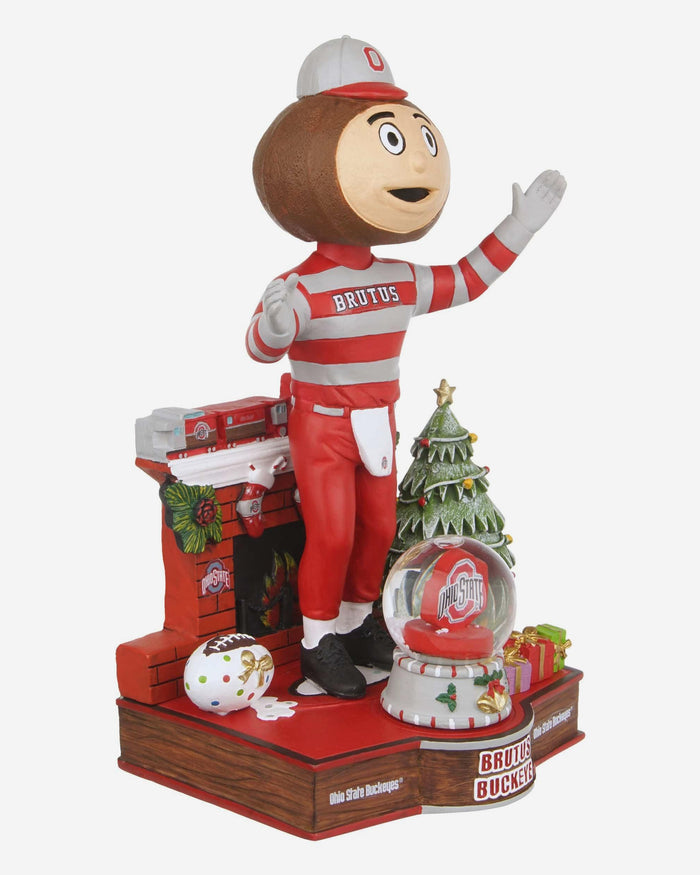 Brutus Buckeye Ohio State Buckeyes Snow Globe Mascot Bobblehead FOCO - FOCO.com