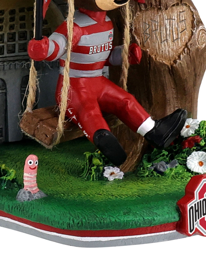 Brutus Buckeye Ohio State Buckeyes City Park Swing Mini Bobblehead FOCO - FOCO.com