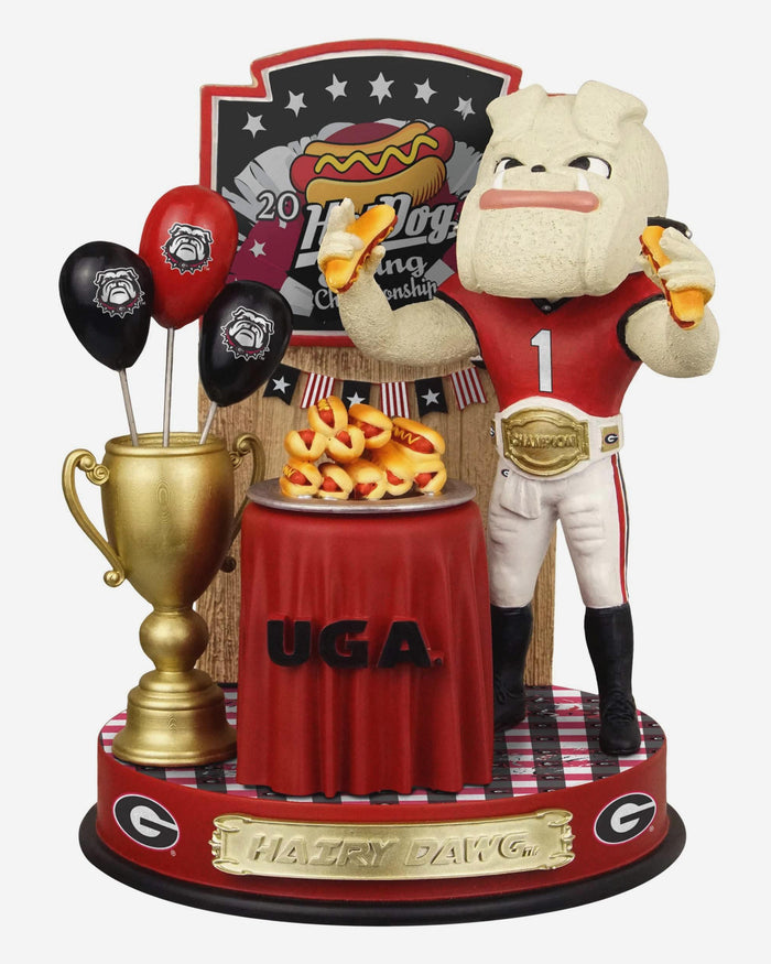 Hairy Dawg Georgia Bulldogs Hot Dog Eating Contest Bobblehead FOCO - FOCO.com