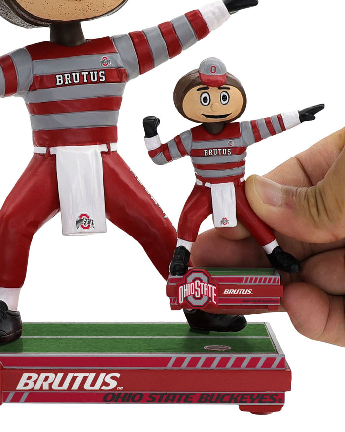 Brutus Buckeye Ohio State Buckeyes Magnetized Magnetized Bobble Dubblz Mascot Bobblehead FOCO - FOCO.com