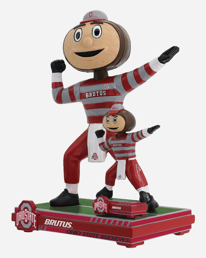 Brutus Buckeye Ohio State Buckeyes Magnetized Magnetized Bobble Dubblz Mascot Bobblehead FOCO - FOCO.com