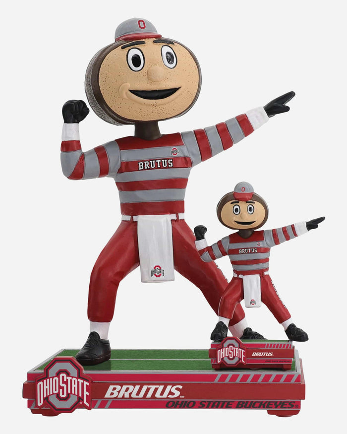 Brutus Buckeye Ohio State Buckeyes Magnetized Magnetized Bobble Dubblz Mascot Bobblehead FOCO - FOCO.com