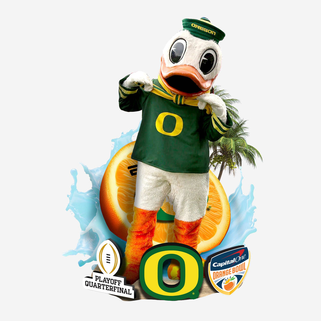 The Duck Oregon Ducks Orange Bowl Winner Mascot Bobblehead FOCO - FOCO.com