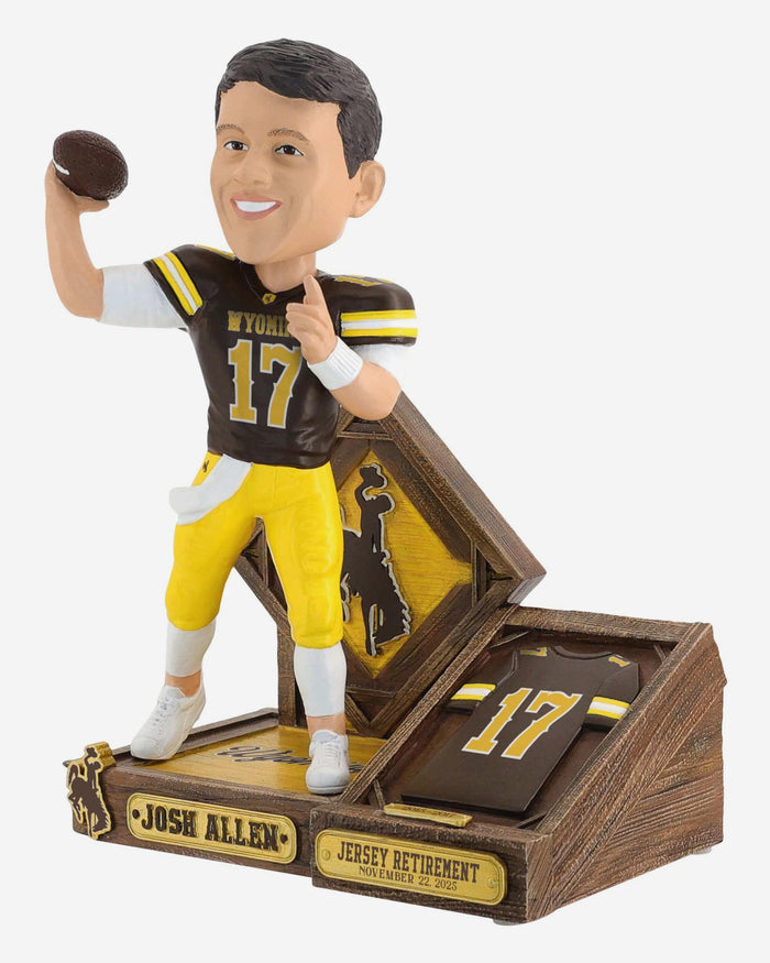 Josh Allen Wyoming Cowboys Jersey Retirement Bobblehead FOCO - FOCO.com