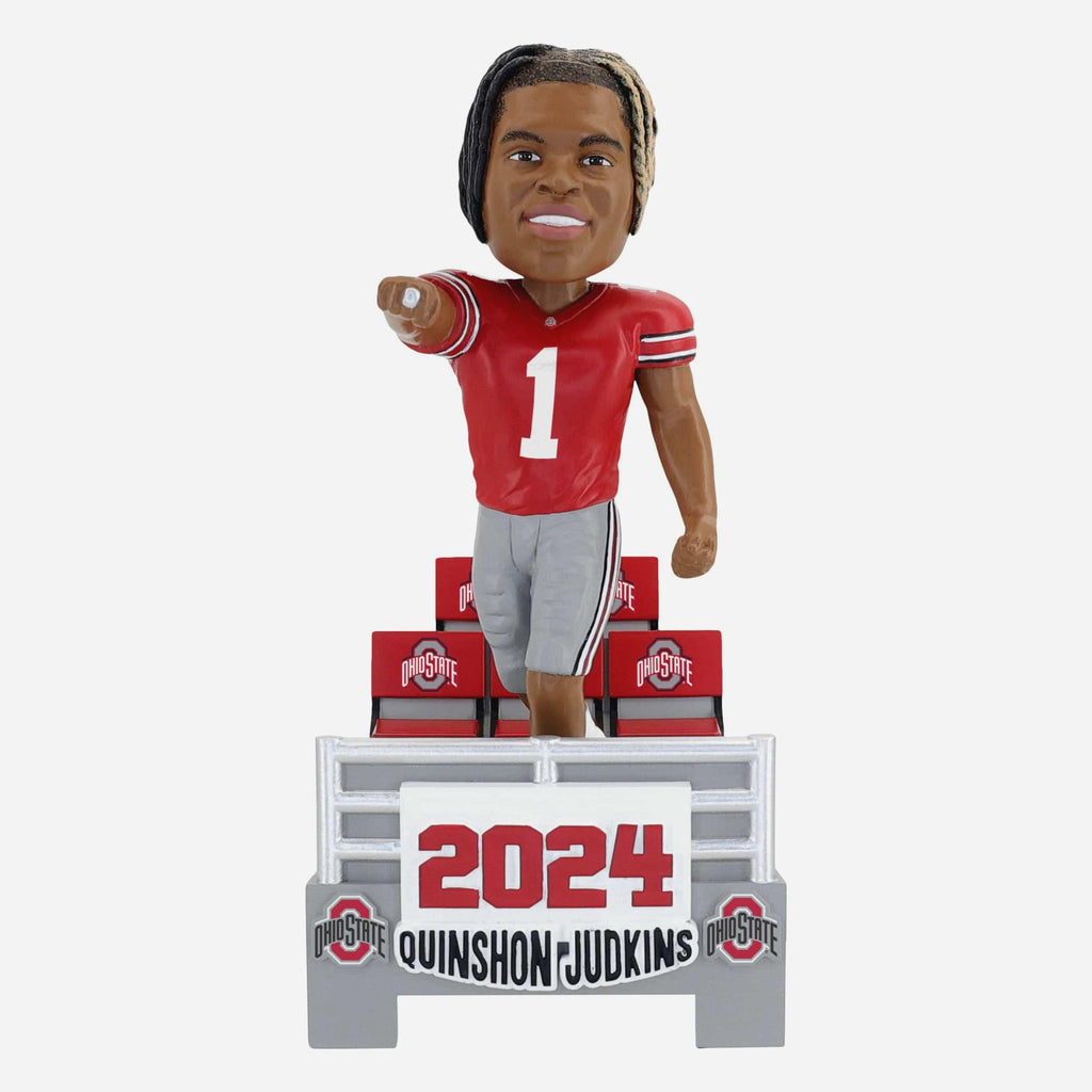 Quinshon Judkins Ohio State Buckeyes 2024 Banner Bobblehead FOCO - FOCO.com