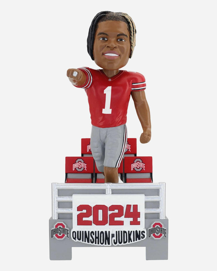 Quinshon Judkins Ohio State Buckeyes 2024 Banner Bobblehead FOCO - FOCO.com