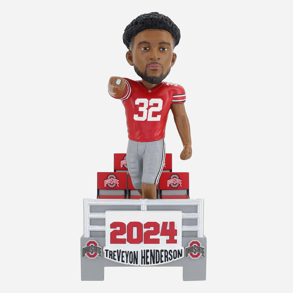 TreVeyon Henderson Ohio State Buckeyes 2024 Banner Bobblehead FOCO - FOCO.com