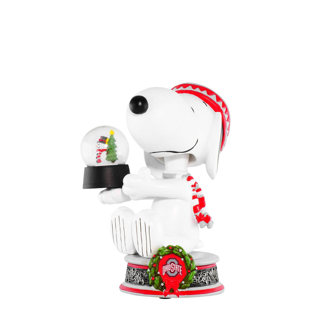 Ohio State Buckeyes Snoopy Peanuts Snow Globe Bobblehead FOCO - FOCO.com