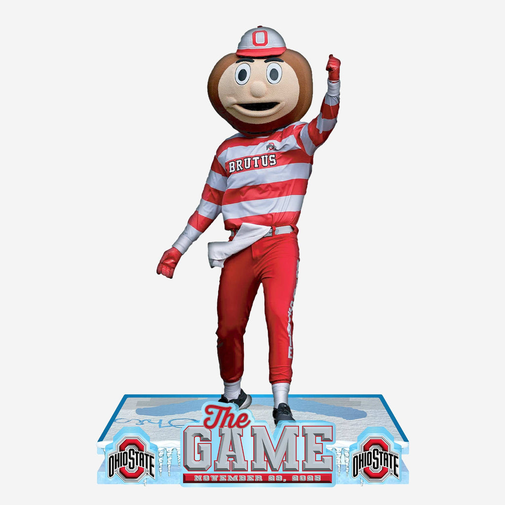 Brutus Buckeye Ohio State Buckeyes 2025 Snow Celebration Mascot Bobblehead