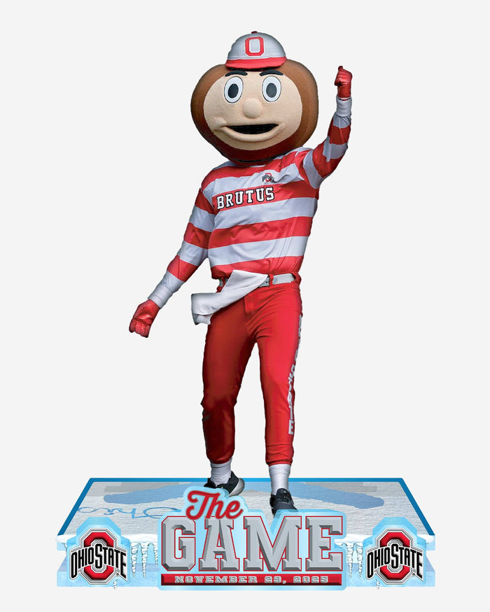 Brutus Buckeye Ohio State Buckeyes 2025 Snow Celebration Mascot Bobblehead
