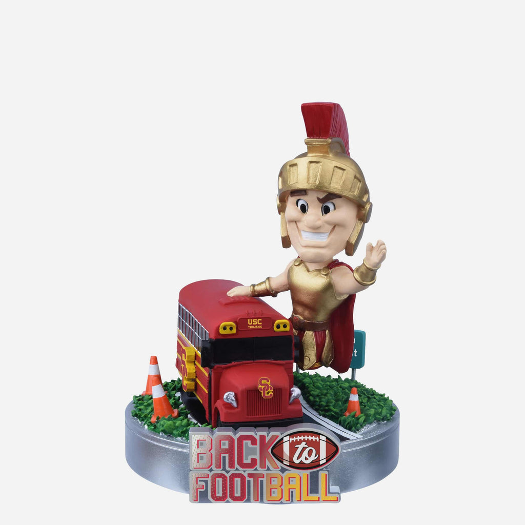 Tommy Trojan USC Trojans Back to Football Bus Mascot Mini Bobblehead FOCO - FOCO.com