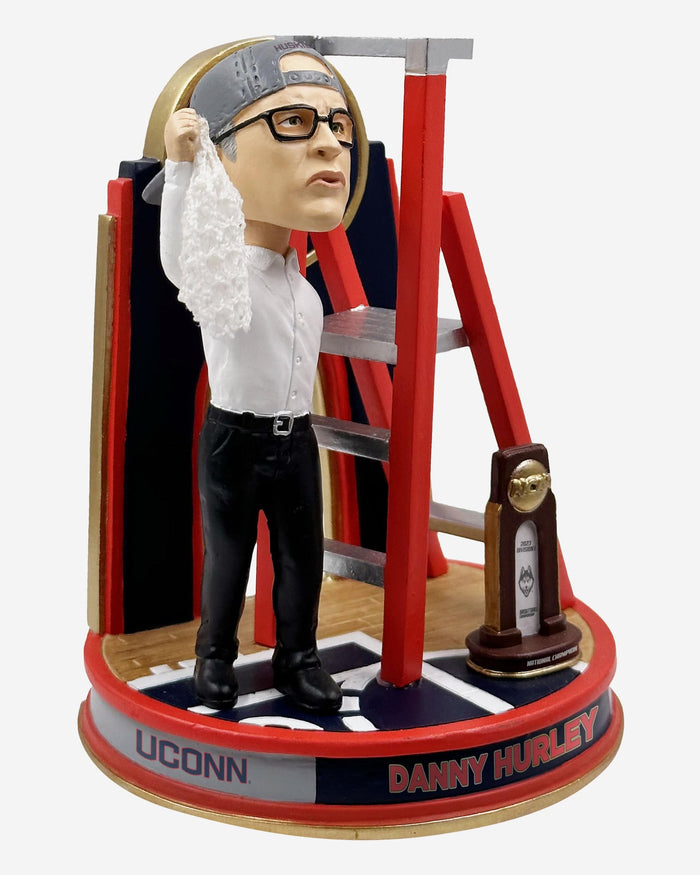 Danny Hurley UConn Huskies 2023 NCAA Men's Basketball National Champions Cutting the Net Mini Bobblehead Scene FOCO - FOCO.com