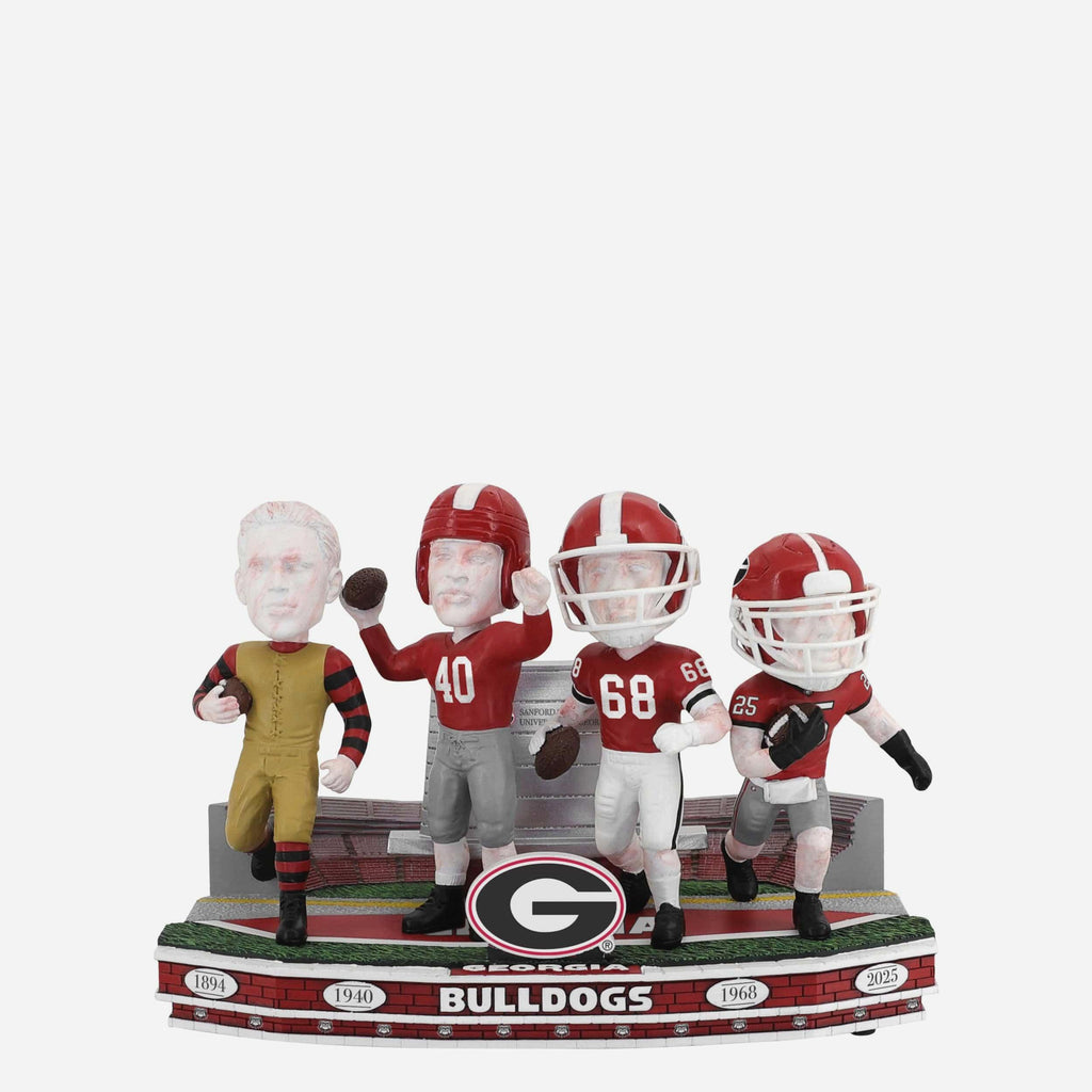 Georgia Bulldogs Football Uniform Timeline Mini Bobblehead Scene FOCO - FOCO.com