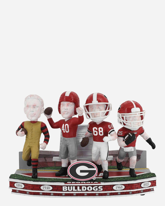 Georgia Bulldogs Football Uniform Timeline Mini Bobblehead Scene FOCO - FOCO.com