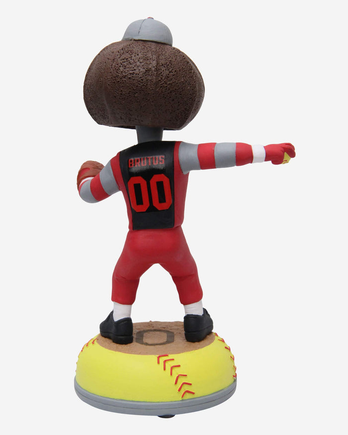 Brutus Buckeye Ohio State Buckeyes Softball Mascot Bobblehead FOCO - FOCO.com