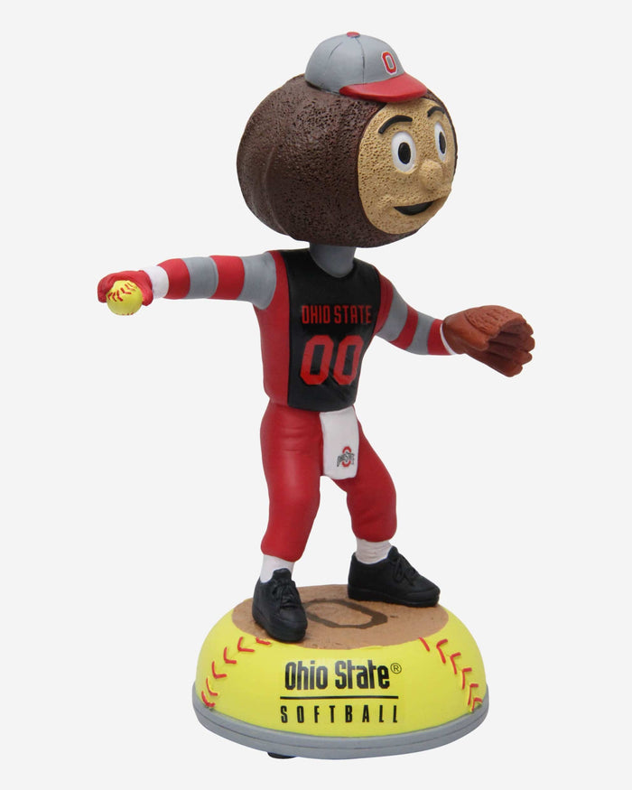 Brutus Buckeye Ohio State Buckeyes Softball Mascot Bobblehead FOCO - FOCO.com