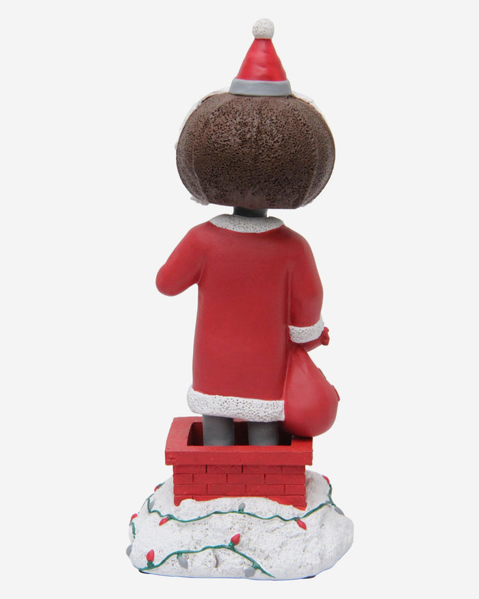 Brutus Buckeye Ohio State Buckeyes Santa Mascot Bobblehead FOCO - FOCO.com