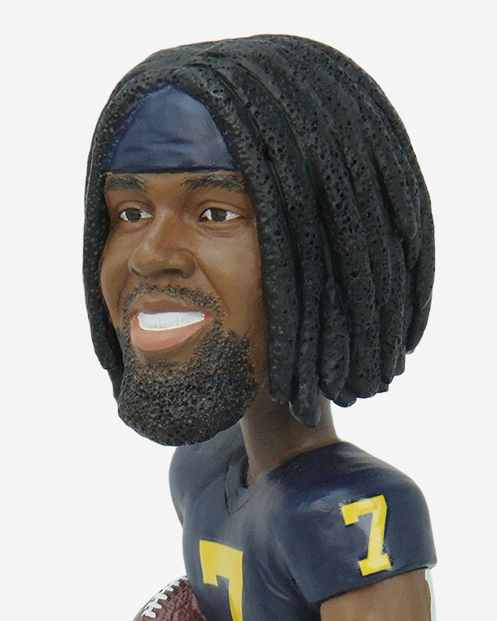 Donovan Edwards Michigan Wolverines 2023 Football Blue Uniform Student Athlete Bobblehead FOCO - FOCO.com