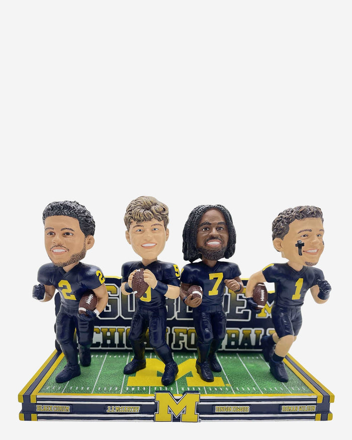 Michigan Wolverines Go Blue Mini Bobblehead Scene FOCO - FOCO.com