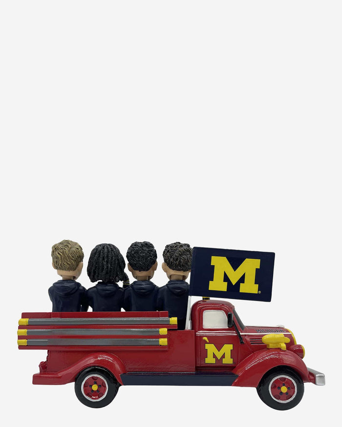 Michigan Wolverines Parade Fire Truck Mini Bobblehead Scene FOCO - FOCO.com