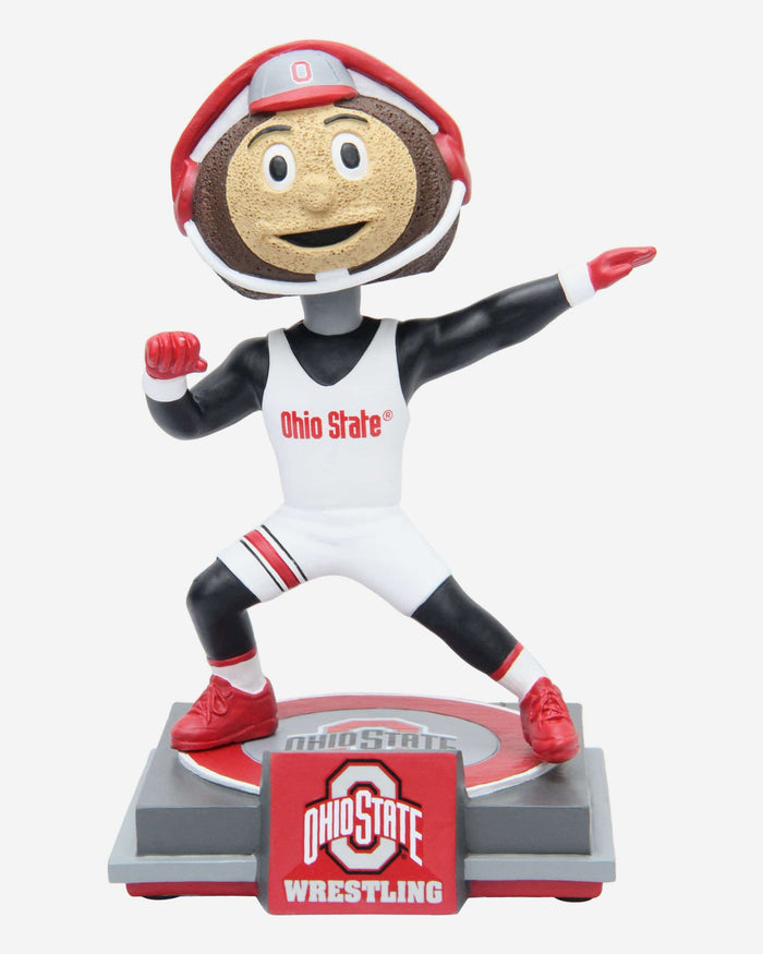 Brutus Buckeye Ohio State Buckeyes Wrestling Mascot Bobblehead FOCO - FOCO.com