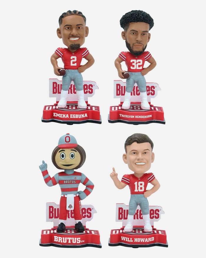 Ohio State Buckeyes 4 Pack Mini Bobblehead Boxed Set FOCO - FOCO.com