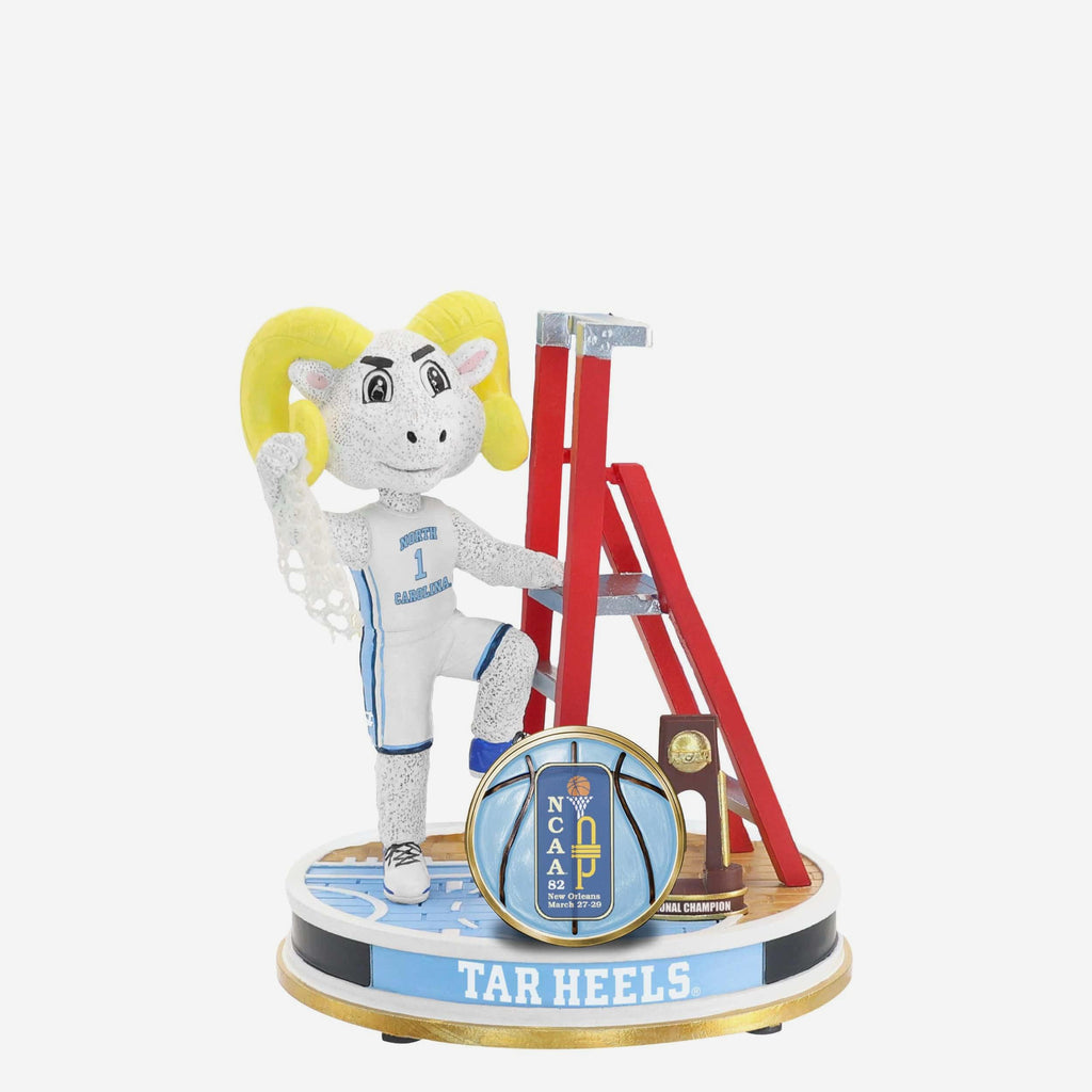 North Carolina Tar Heels 1982 Mens Basketball National Champions Cutting the Net Mini Bobblehead Scene FOCO - FOCO.com