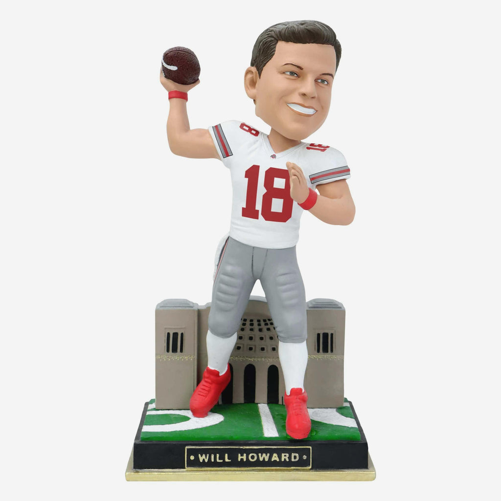 Will Howard Ohio State Buckeyes White Jersey Gate Series Bobblehead FOCO - FOCO.com
