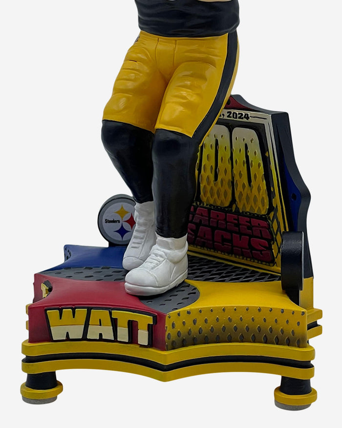 TJ Watt Pittsburgh Steelers 100 Career Sacks Bobblehead FOCO - FOCO.com