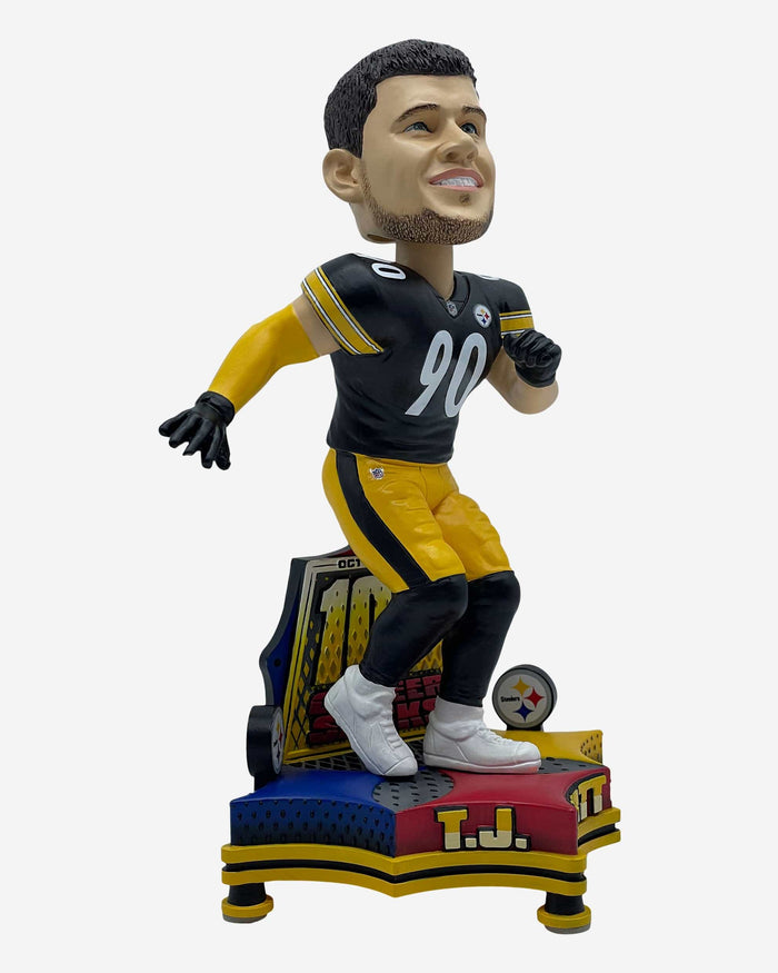 TJ Watt Pittsburgh Steelers 100 Career Sacks Bobblehead FOCO - FOCO.com