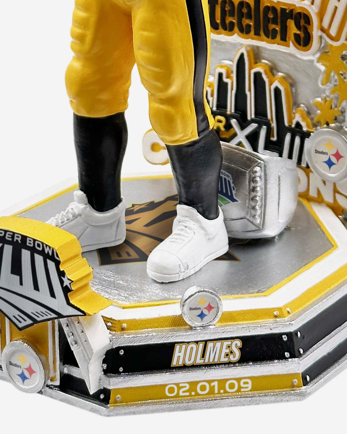Santonio Holmes Pittsburgh Steelers Super Bowl XLIII Champions 15th Anniversary Bobblehead FOCO - FOCO.com