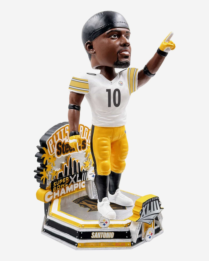 Santonio Holmes Pittsburgh Steelers Super Bowl XLIII Champions 15th Anniversary Bobblehead FOCO - FOCO.com