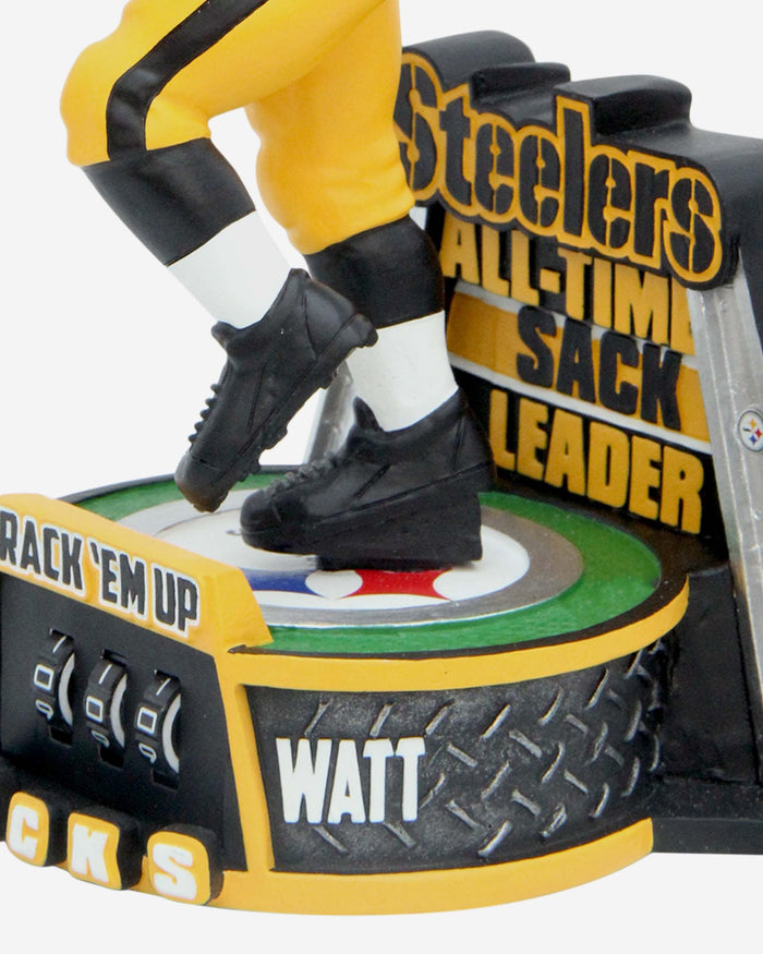 TJ Watt Pittsburgh Steelers Franchise Sack Leader Counter Bobblehead FOCO - FOCO.com