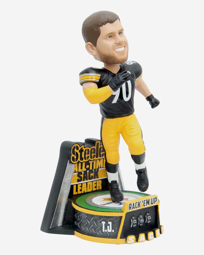 TJ Watt Pittsburgh Steelers Franchise Sack Leader Counter Bobblehead FOCO - FOCO.com