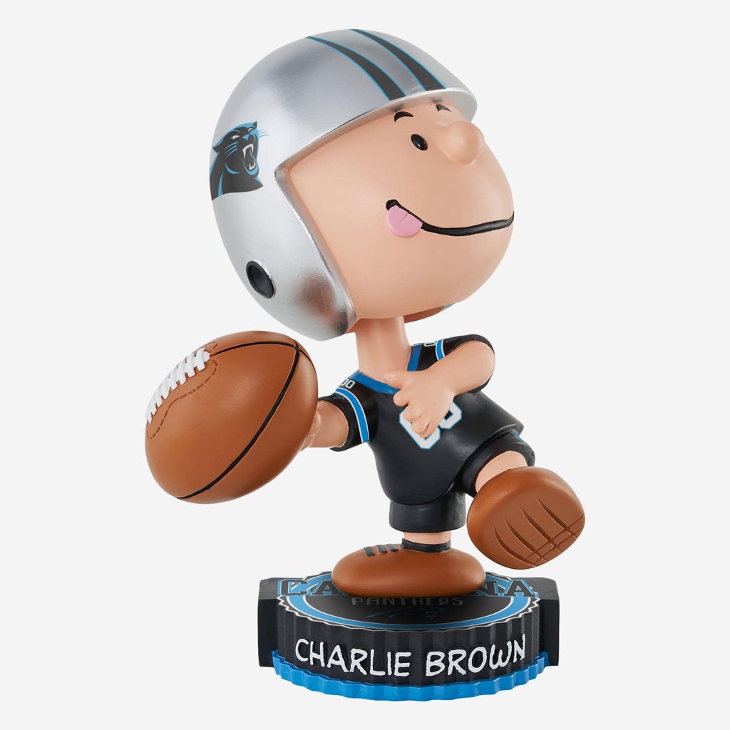 Carolina Panthers Charlie Brown Peanuts Bighead Bobblehead FOCO - FOCO.com