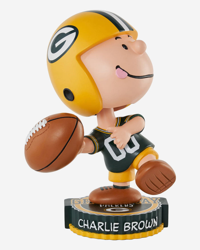 Green Bay Packers Charlie Brown Peanuts Bighead Bobblehead FOCO - FOCO.com