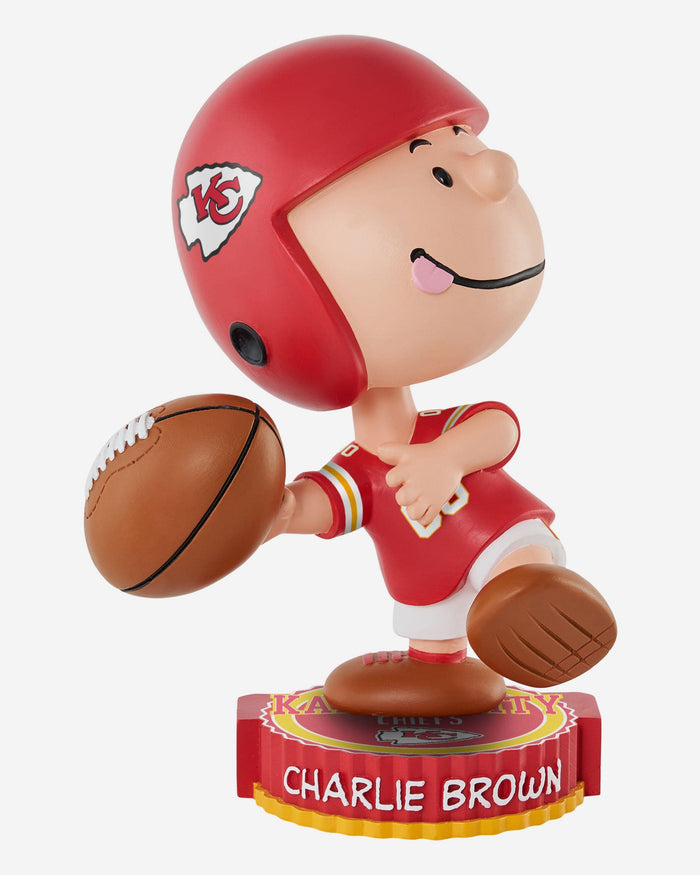 Kansas City Chiefs Charlie Brown Peanuts Bighead Bobblehead FOCO