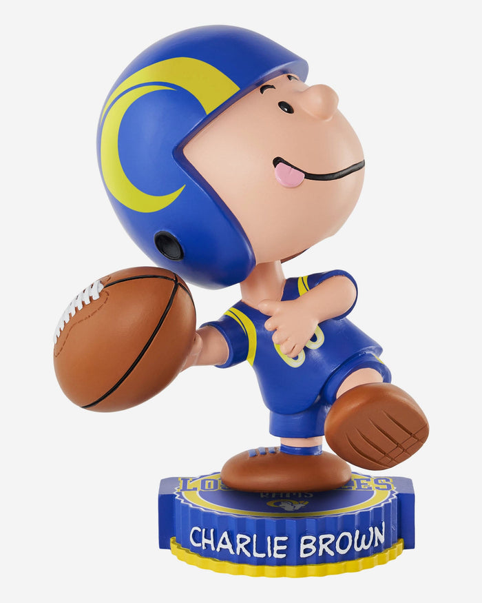 Los Angeles Rams Charlie Brown Peanuts Bighead Bobblehead FOCO - FOCO.com