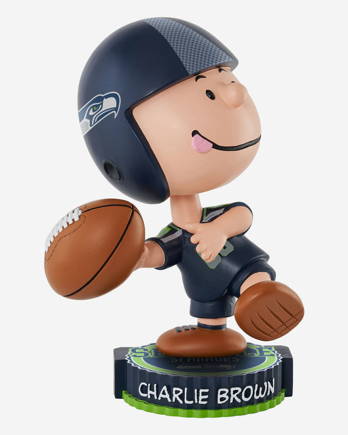 Seattle Seahawks Charlie Brown Peanuts Bighead Bobblehead FOCO