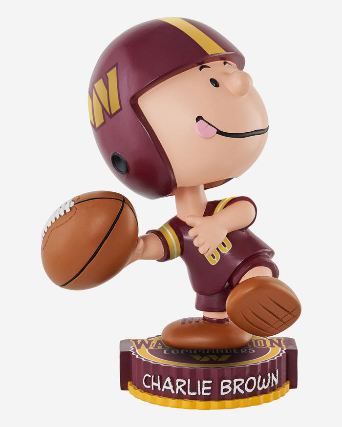 Washington Commanders Charlie Brown Peanuts Bighead Bobblehead FOCO - FOCO.com