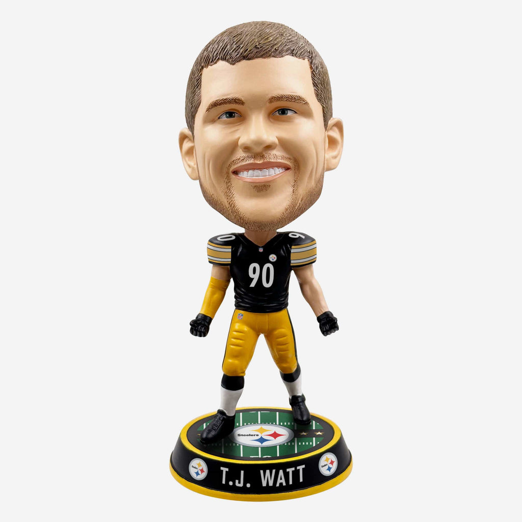TJ Watt Pittsburgh Steelers Field Stripe Bighead Bobblehead FOCO - FOCO.com