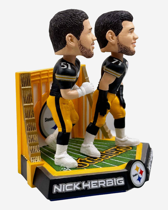 Nate Herbig & Nick Herbig Pittsburgh Steelers Family Connections Dual Bobblehead FOCO - FOCO.com
