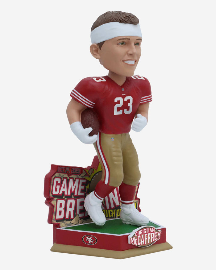 Christian McCaffrey San Francisco 49ers Gamebreaker Bobblehead FOCO - FOCO.com