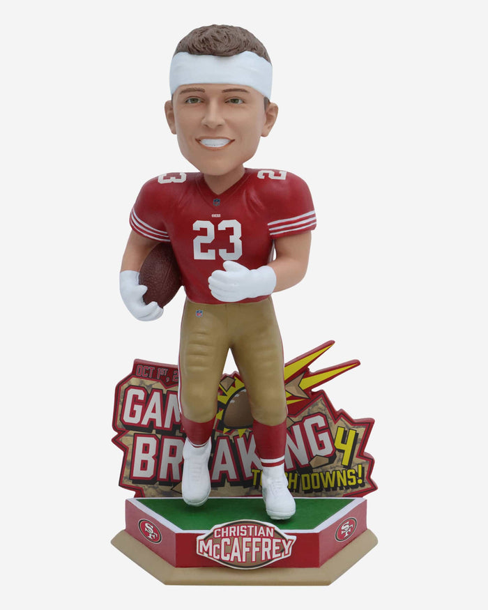 Christian McCaffrey San Francisco 49ers Gamebreaker Bobblehead FOCO - FOCO.com