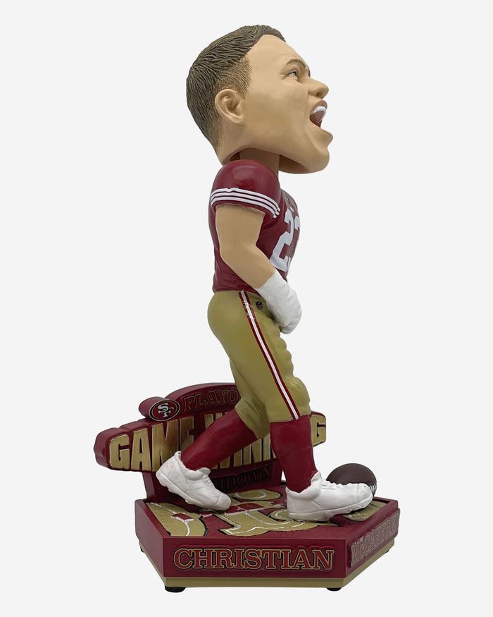 Christian McCaffrey San Francisco 49ers Playoff Game Winning Touchdown Bobblehead FOCO - FOCO.com