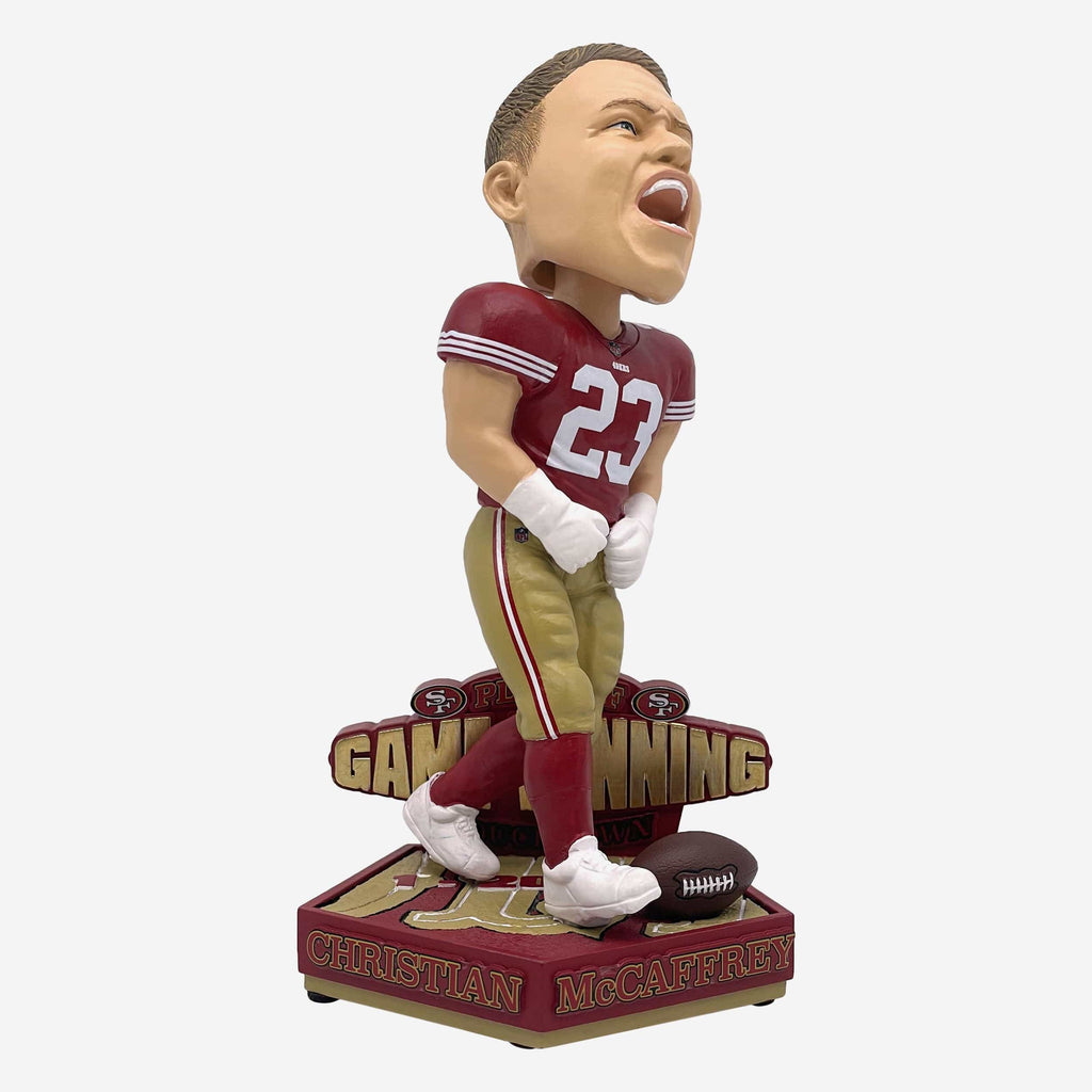 Christian McCaffrey San Francisco 49ers Playoff Game Winning Touchdown Bobblehead FOCO - FOCO.com