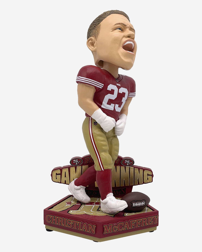 Christian McCaffrey San Francisco 49ers Playoff Game Winning Touchdown Bobblehead FOCO - FOCO.com