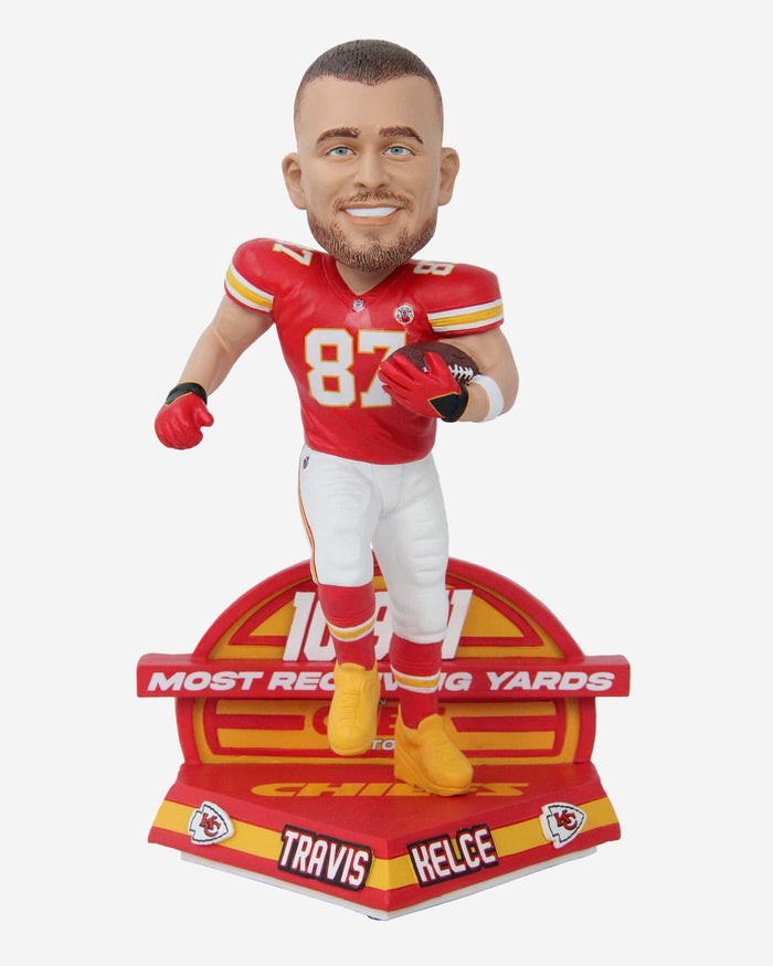 Travis Kelce Kansas City Chiefs Franchise Receiving Yards Record Bobblehead FOCO - FOCO.com