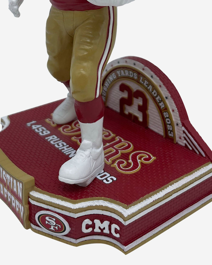 Christian McCaffrey San Francisco 49ers 2023 Rushing Yards Leader Bobblehead FOCO - FOCO.com