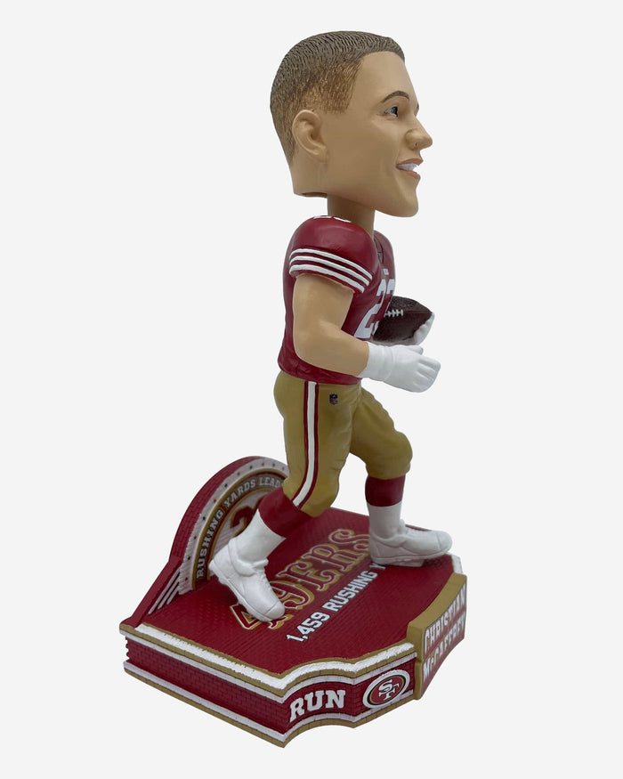 Christian McCaffrey San Francisco 49ers 2023 Rushing Yards Leader Bobblehead FOCO - FOCO.com
